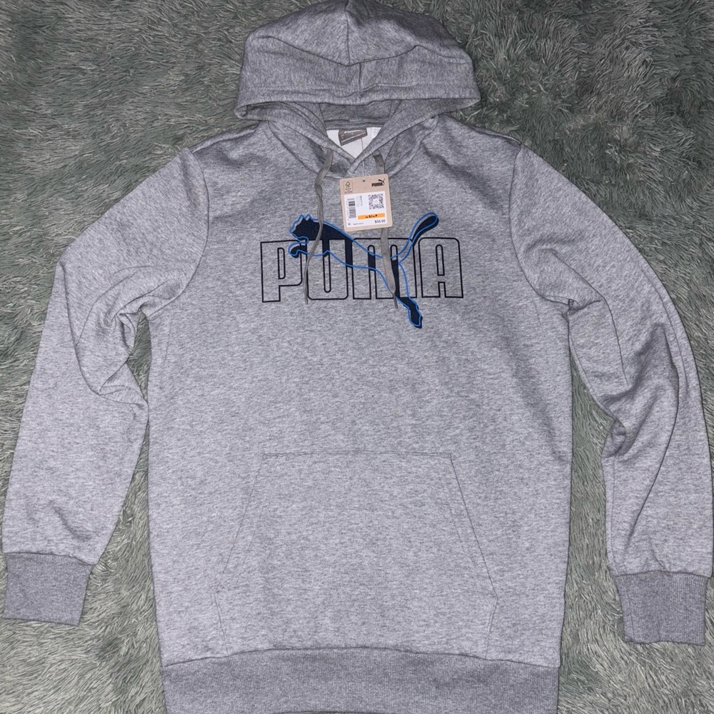 Puma Gray Sweatshirt Athletic Hoodie